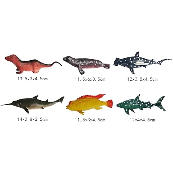 GALAXY OCEAN ANIMAL TOY SET - 10-PIECE MARINE LIFE FIGURES INCLUDING OTTER, SHARK, DOLPHIN, SWORDFISH, AND FISH - EDUCATIONAL UNDERWATER PLAY (AGES 3+) - Image 3